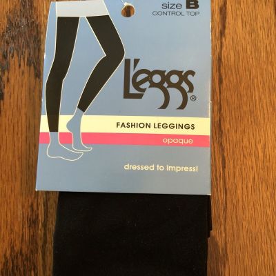 L'eggs Opaque Fashion Leggings Size B Control Top 84perc Nylon And 16perc Spandex NWT